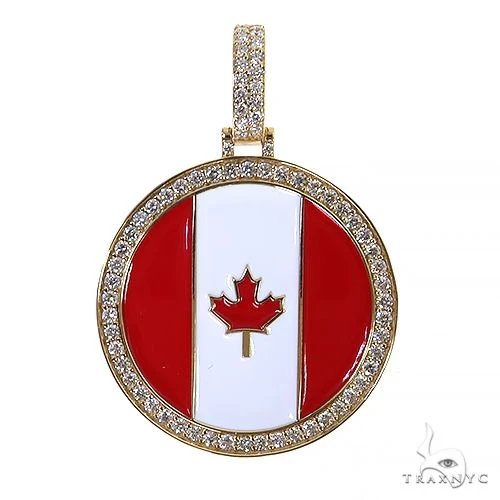 Canada Flag Diamond Frame Pendant 69161