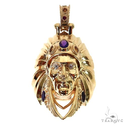 Tribal Indian Head Pendant 68966