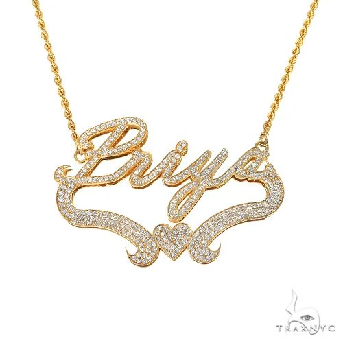 Custom Diamond Name Pendant 67373