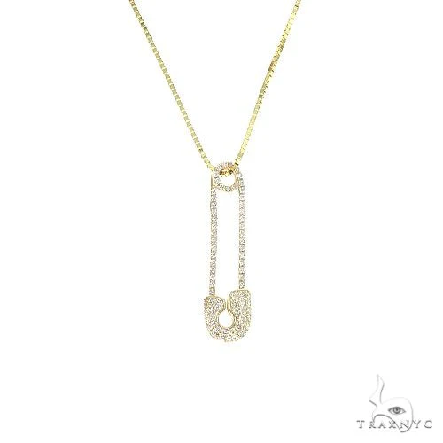 14K Gold Diamond Pin Pendant 66828
