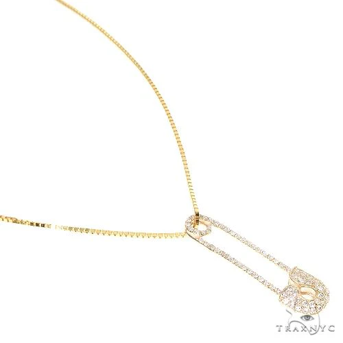14K Gold Diamond Pin Pendant 66828