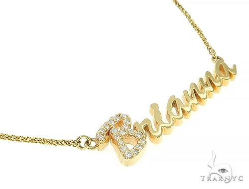 14K Yellow Gold Brianna Dimond Name Pendant 65822