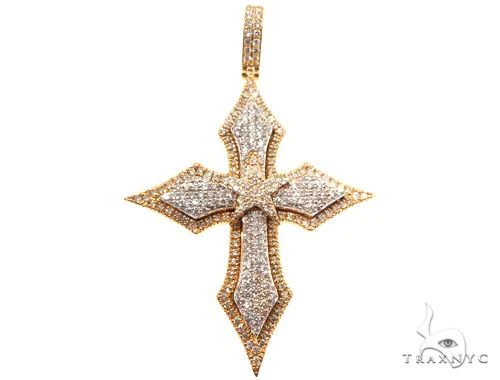 14K Yellow Gold Cross Pendant 64579