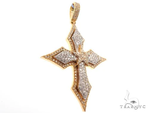 14K Yellow Gold Cross Pendant 64579
