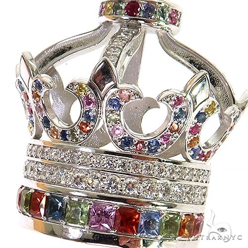 10114-multi-color-sapphire-and-diamond-crown-pendant-68895-3.jpg Multi Color Sapphire and Diamond Crown Pendant 68895