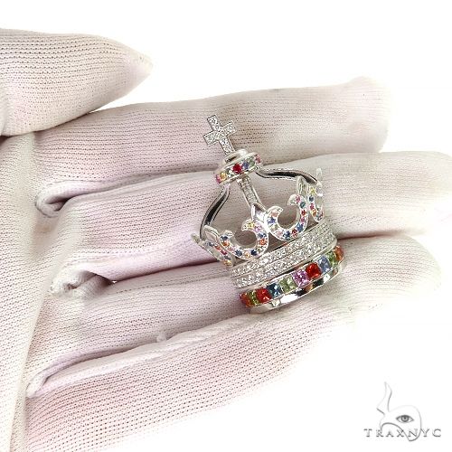 10114-multi-color-sapphire-and-diamond-crown-pendant-68895-7.jpg Multi Color Sapphire and Diamond Crown Pendant 68895