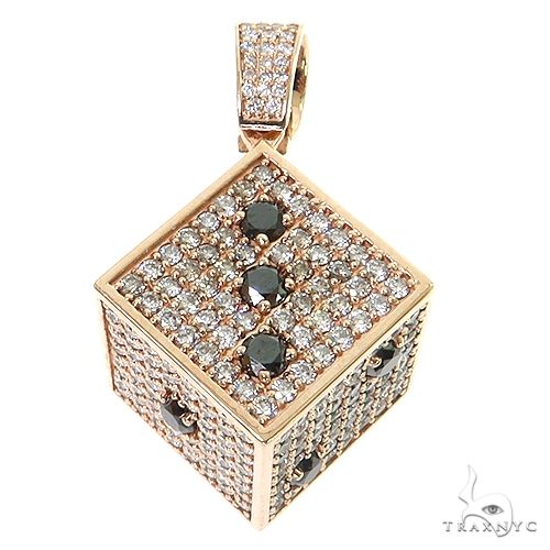 Custom Made Dice Diamond Pendant 68780