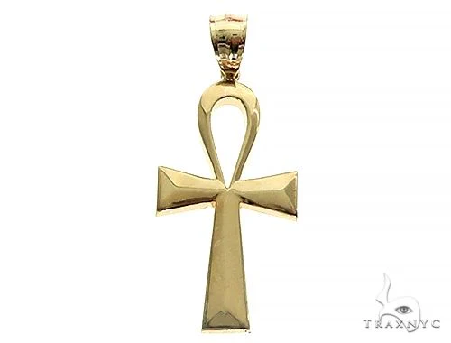 10K Gold Ankh Cross Pendant 66206