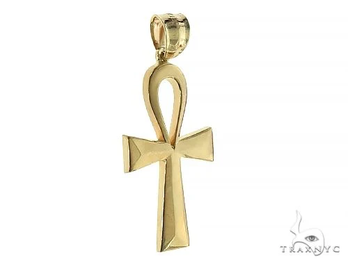 10K Gold Ankh Cross Pendant 66206