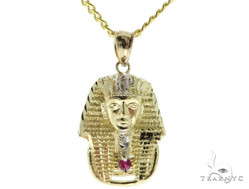 Small Pharaoh Pendant 20, 24 Inches Cuban Chain Set 56886