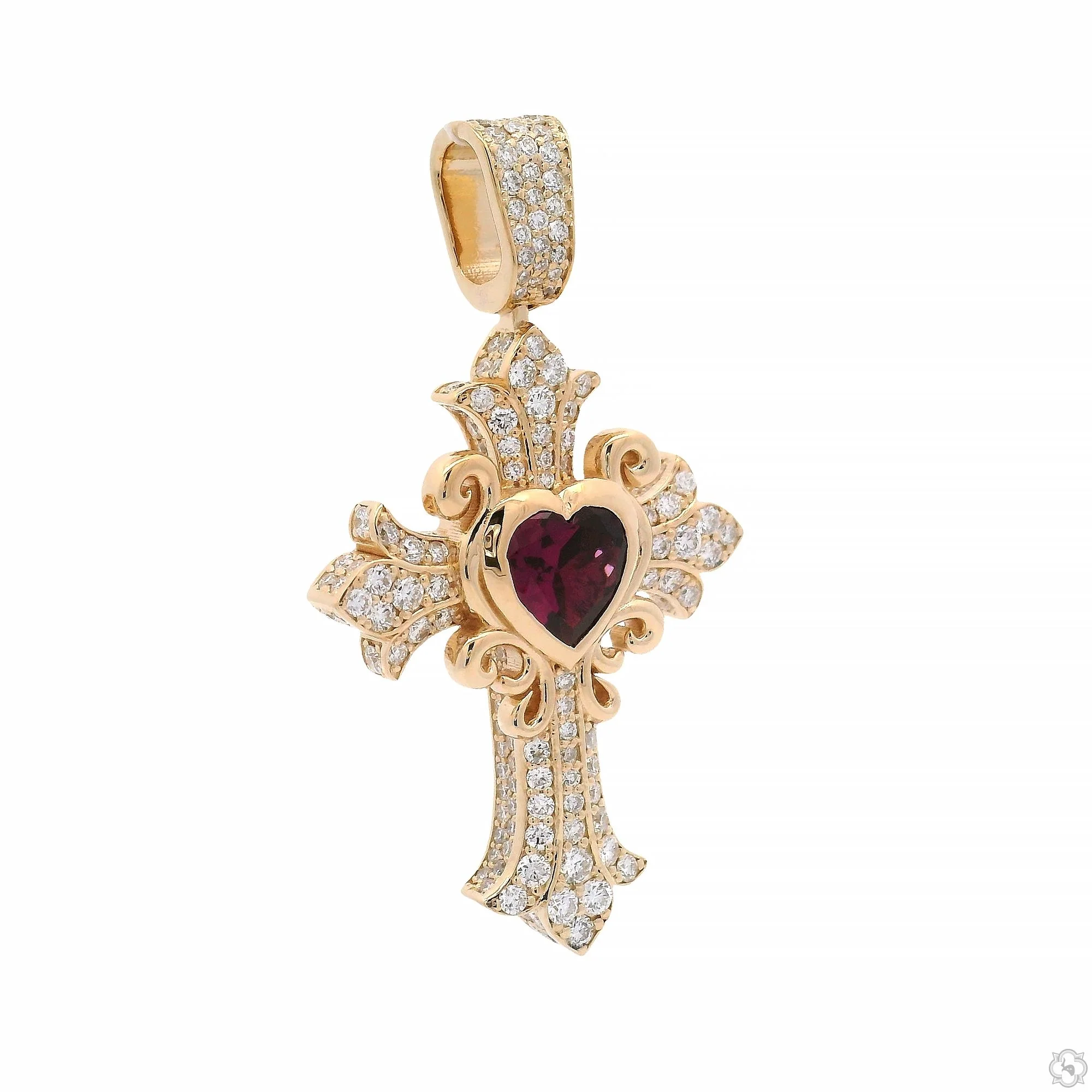 Sacred Heart Cross Pendant 70806