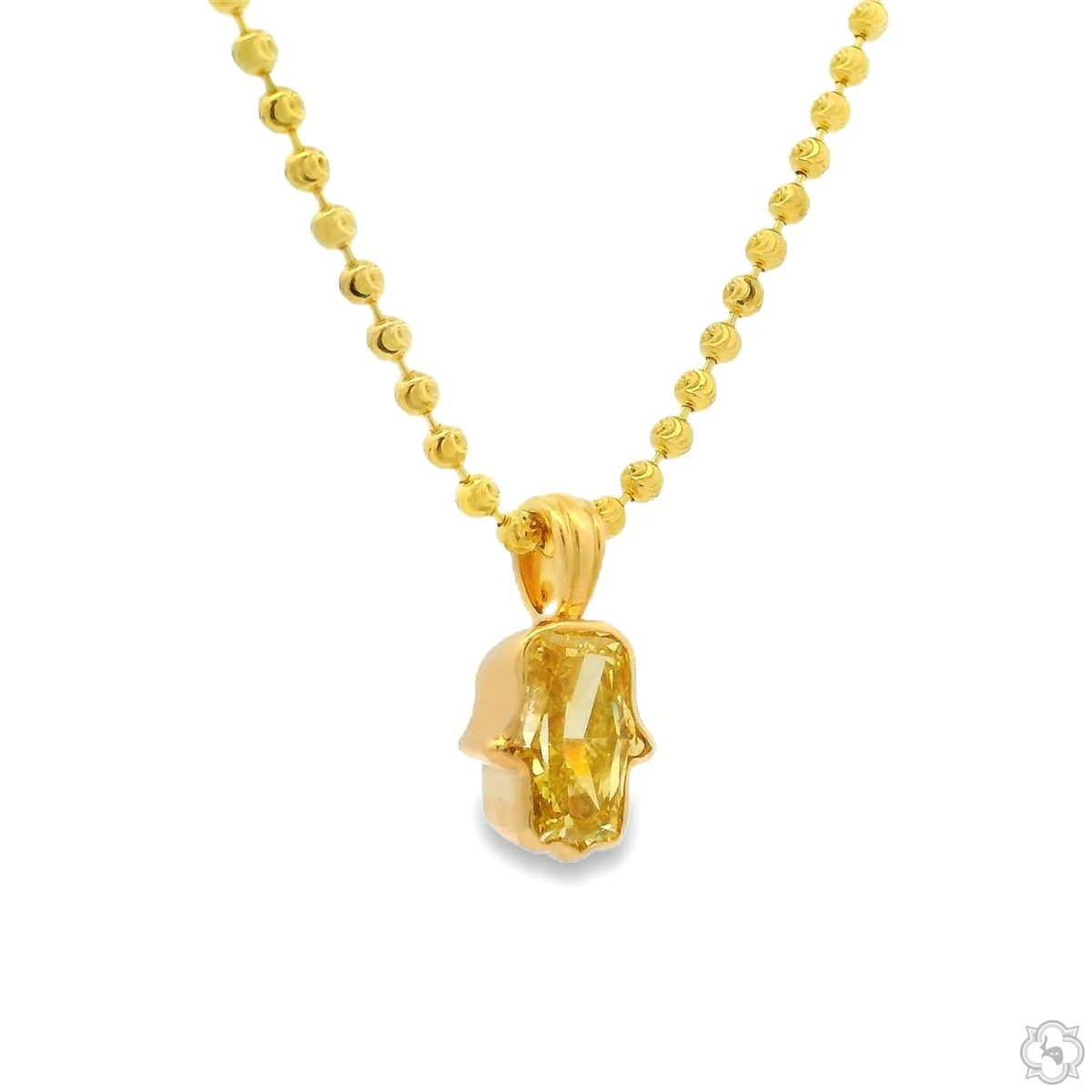 Custom Cut Diamond Hamsa Pendant 70881