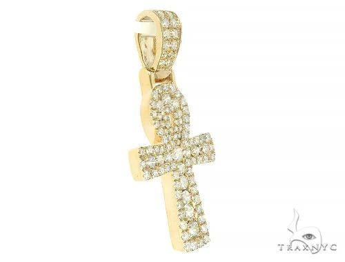 14K Gold Diamond Ankh Cross 65849