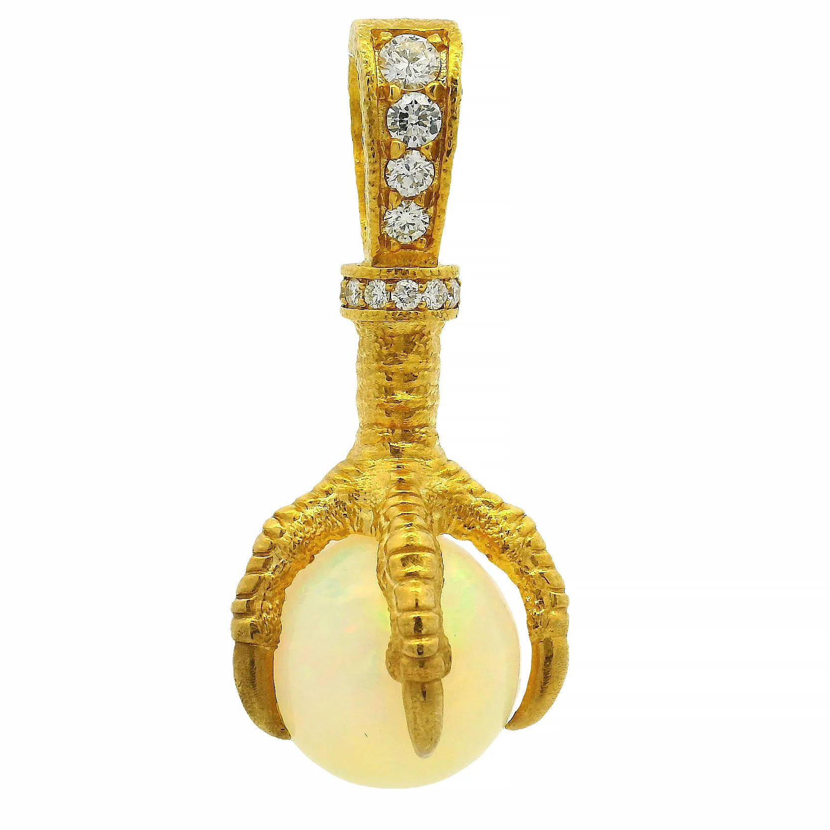 14k Gold Eagle Claw Opal Pendant 70966