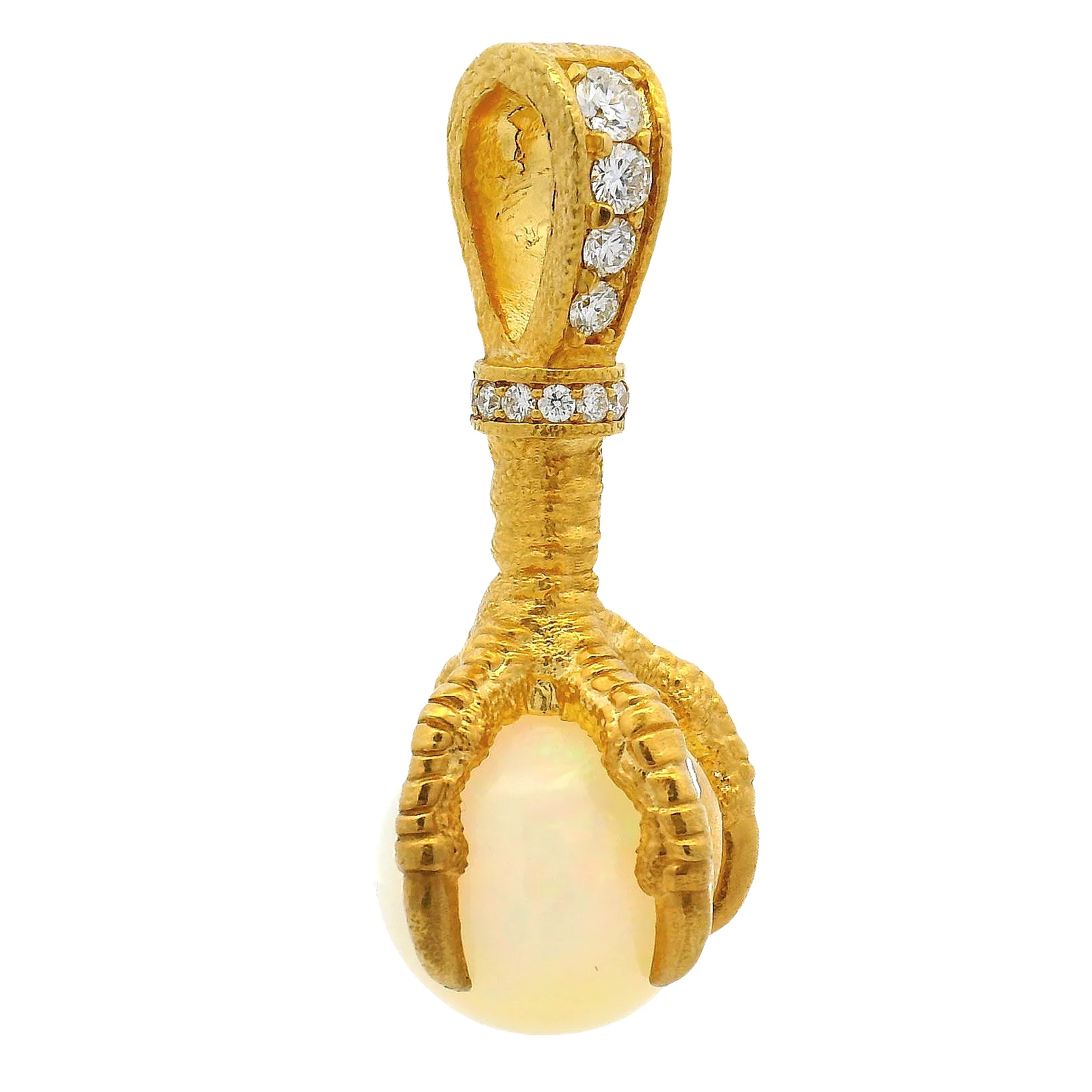 14k Gold Eagle Claw Opal Pendant 70966
