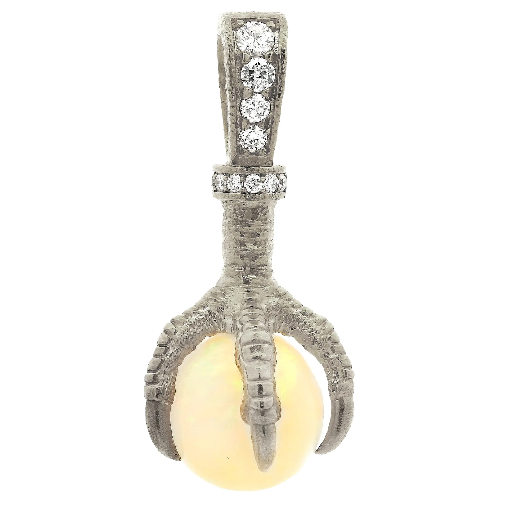 Silver Eagle Claw Opal Pendant 70967