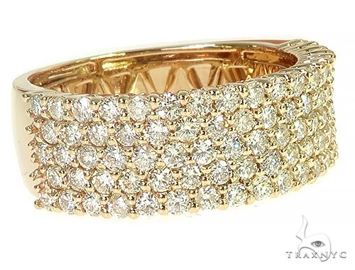 14K Gold 5 Row Diamond Ring 66173