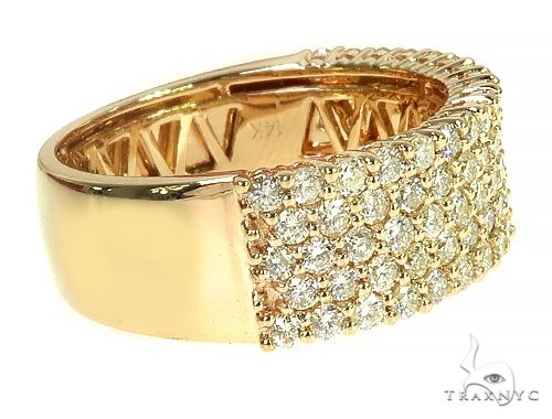 14K Gold 5 Row Diamond Ring 66173