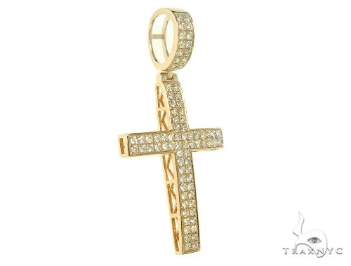 14K Gold Diamond Cross Pendant 66176