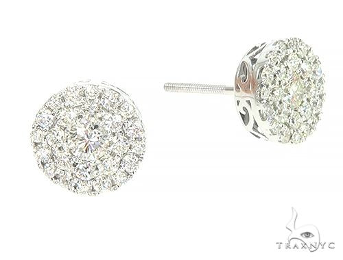 14K Gold Cluster Stud Earrings 65853