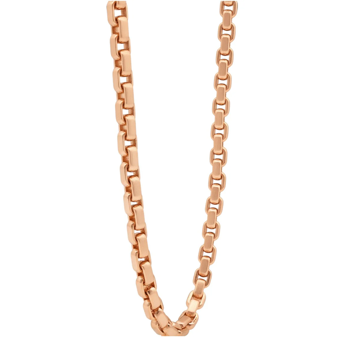 14K Rose Gold Solid Round Box Link Chain 24.95 Inches 5.5mm 70932
