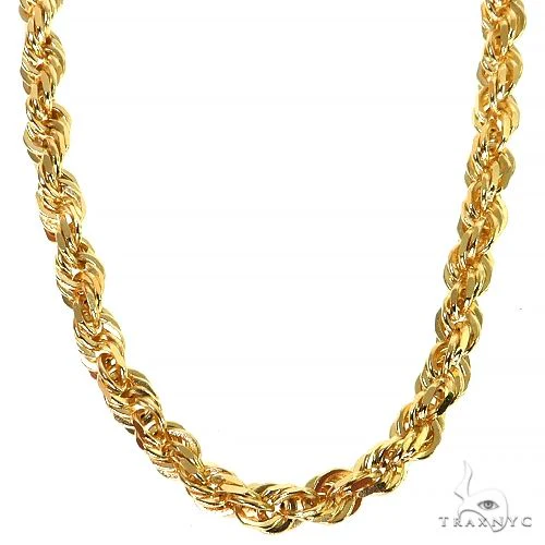14k Yellow Gold Solid Rope chain 4.5mm 22 inches 70815