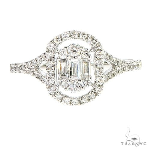 18k Gold Baguette Diamond Engagement Ring 67028