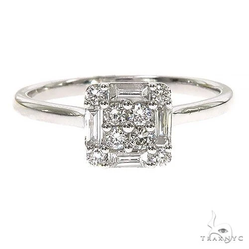 18K Gold Baguette Diamond Engagement Ring 67296