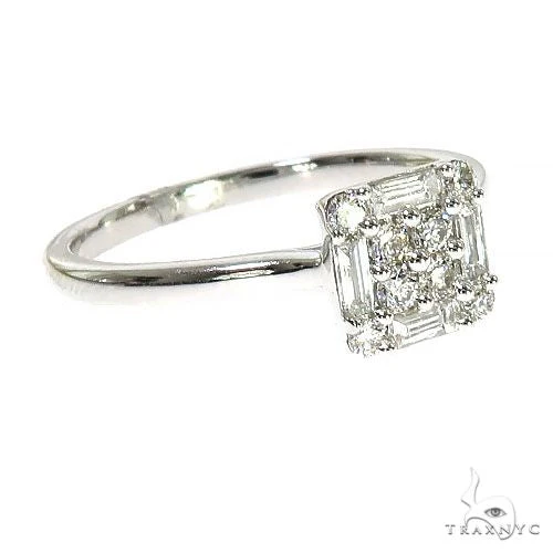 18K Gold Baguette Diamond Engagement Ring 67296