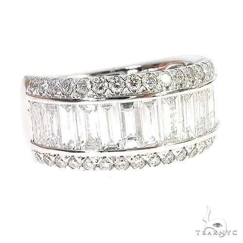 18k Gold Baguette Diamond Ring 67025
