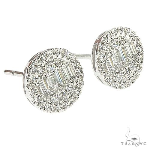 18K Gold Diamond Earrings 66889