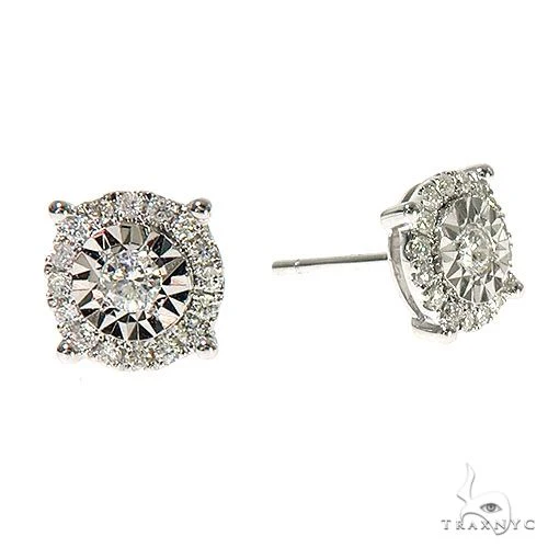 18K Gold Diamond Earrings 67305
