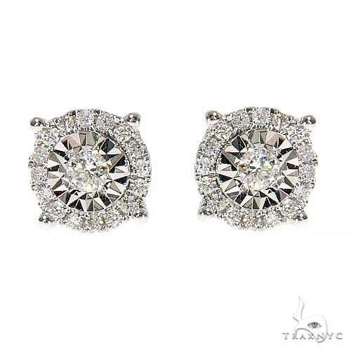 18K Gold Diamond Earrings 67305