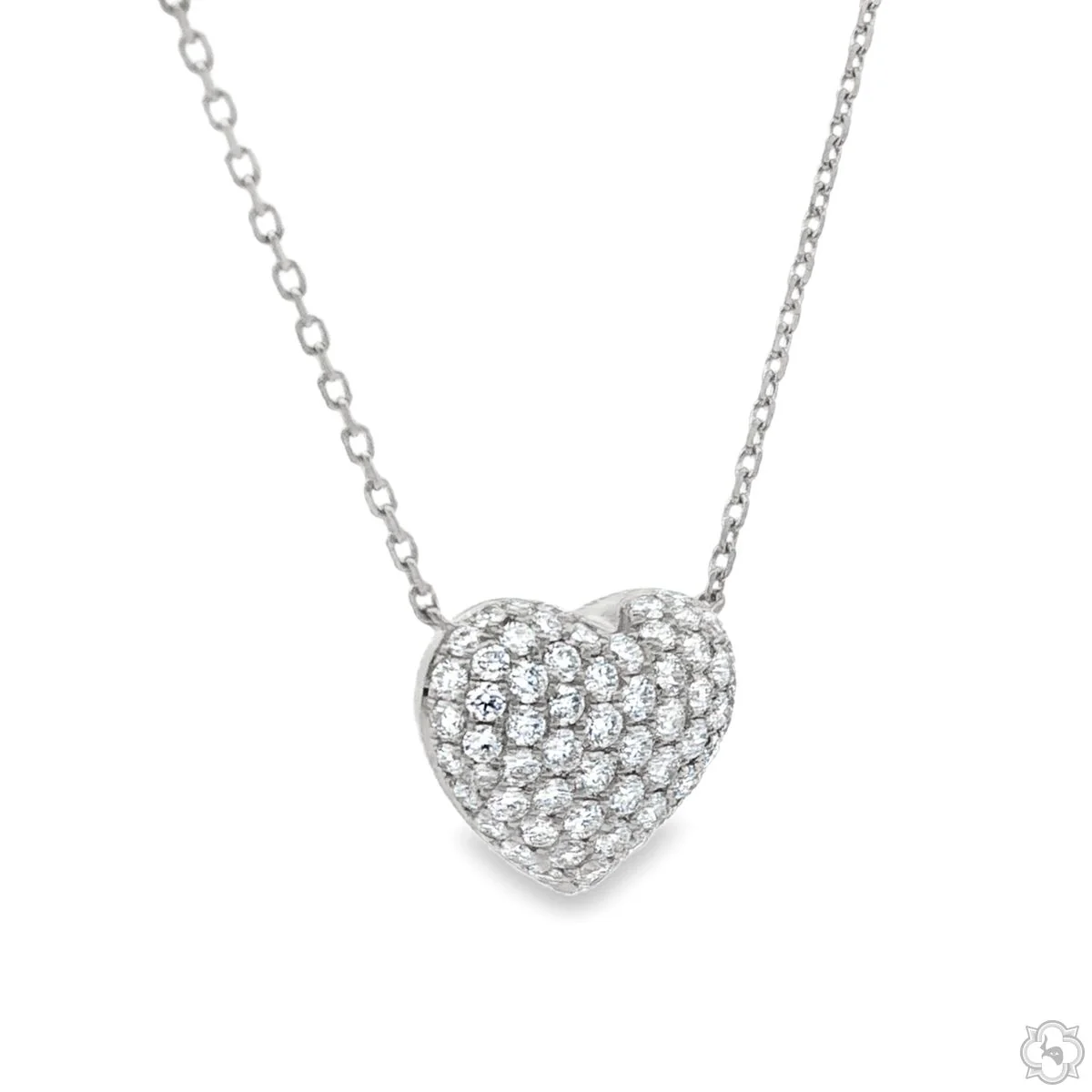18K Gold Diamond Heart Necklace 67628