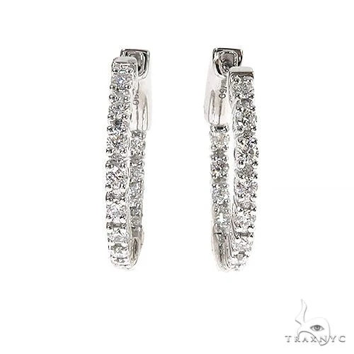 18K Gold Diamond Hoop Earrings 67018
