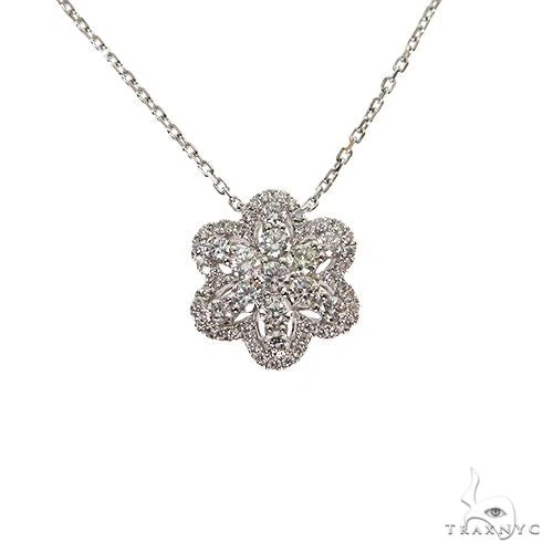 18K Gold Flower Diamond Necklace 67633