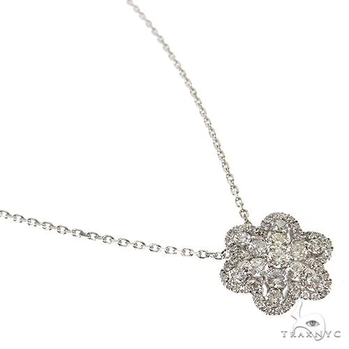 18K Gold Flower Diamond Necklace 67633