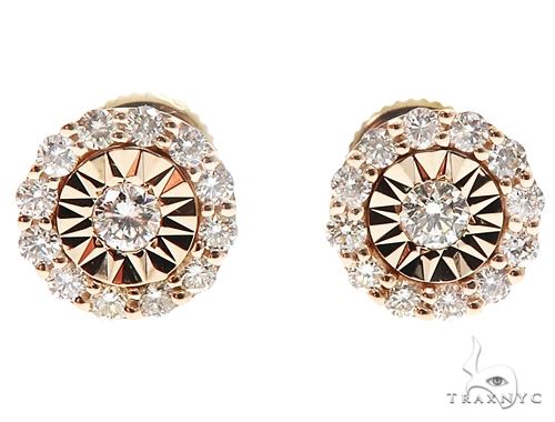 14k Gold Diamond Stud Earrings 64822