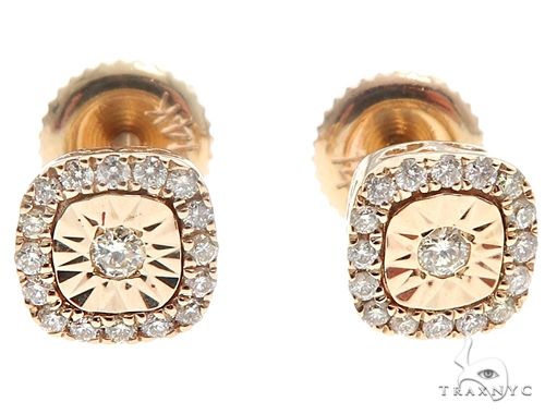 14k Gold Diamond Stud Earrings 64901