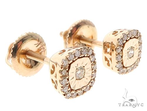 14k Gold Diamond Stud Earrings 64901