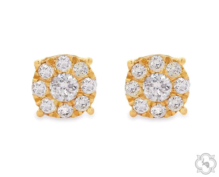 14k Gold Diamond Stud Earrings 64902