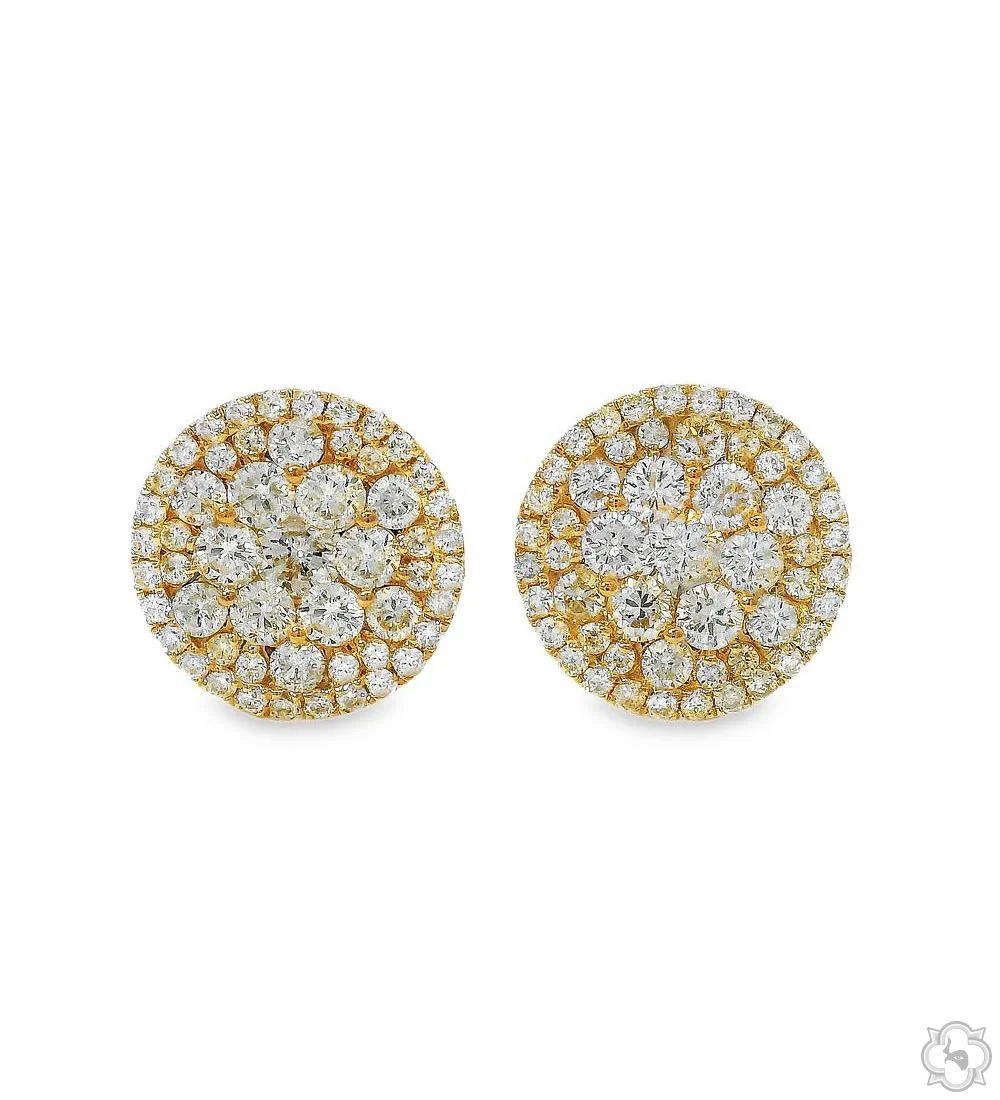 14K Gold Diamond Stud Earrings 65752
