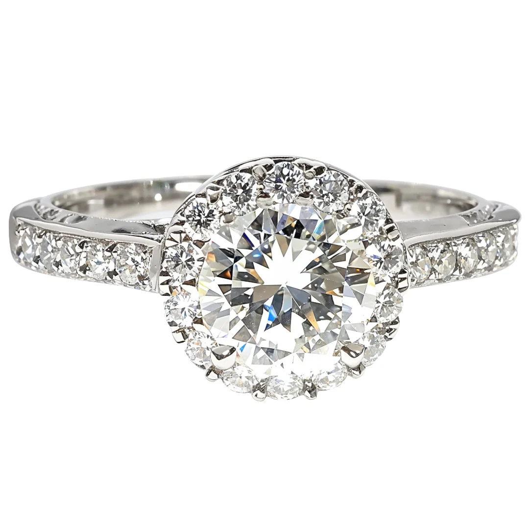 Diamond Halo Engagement Ring 64493