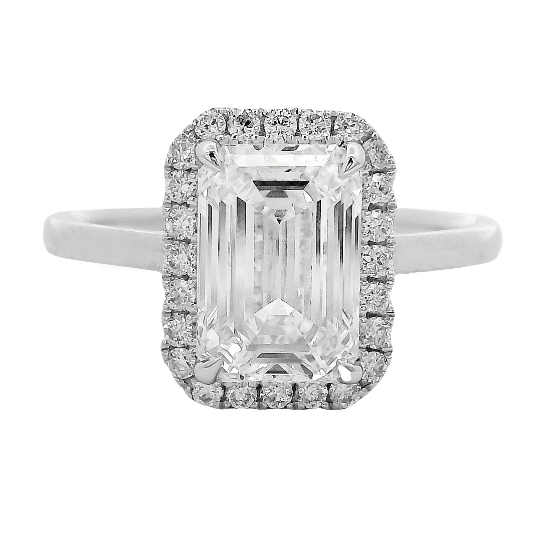 Emerald Diamond Engagement Ring 70952