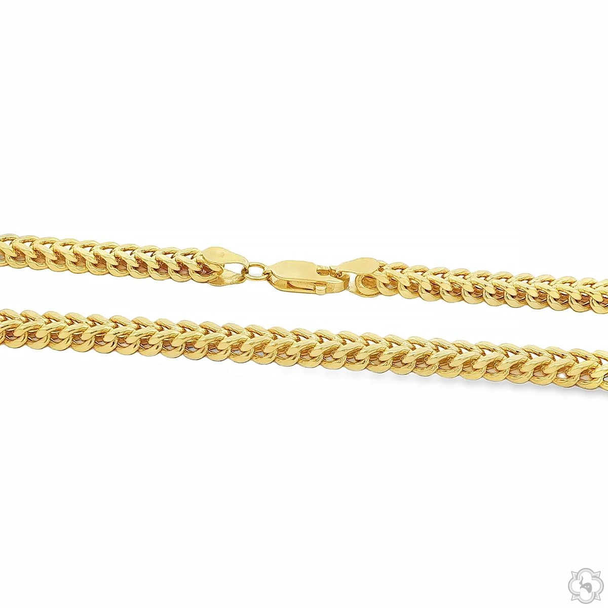 Mens 10k Hollow Yellow Gold Franco Chain 22 Inches 3.9mm 70879
