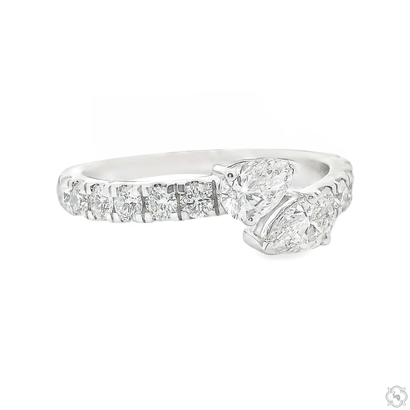 Pear Shape Bypass Diamond Ring 70847