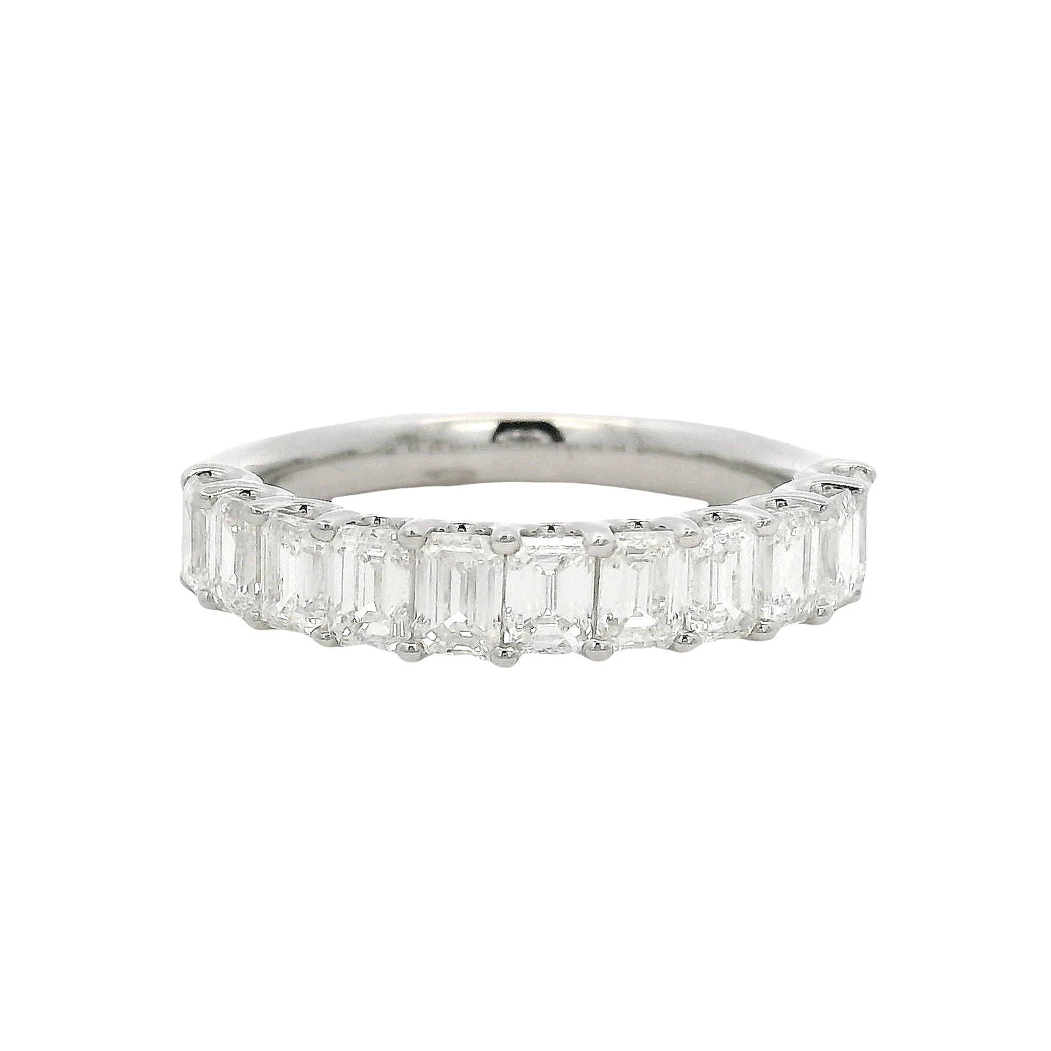 Semi-Eternity Emerald Cut Ring 70960