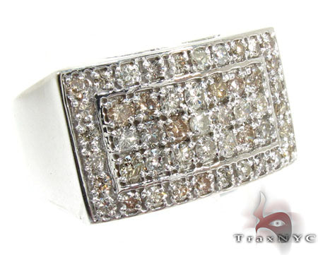 Silver 5 Row Prong Diamond Ring 25652