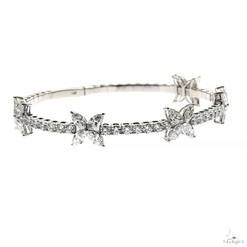 Diamond Butterfly Bangle Bracelet  (Lab) 70009