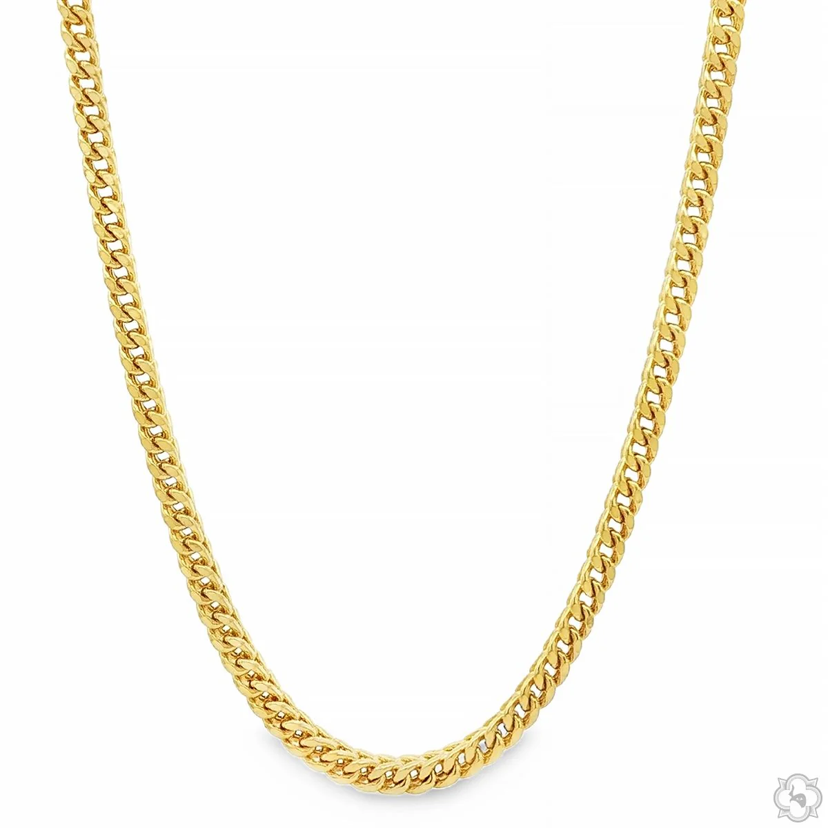 Mens 10k Hollow Yellow Gold Franco Chain 22 Inches 3.9mm 70879
